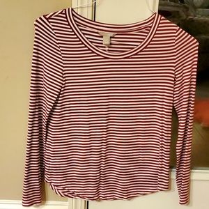 Striped red & white long sleeve